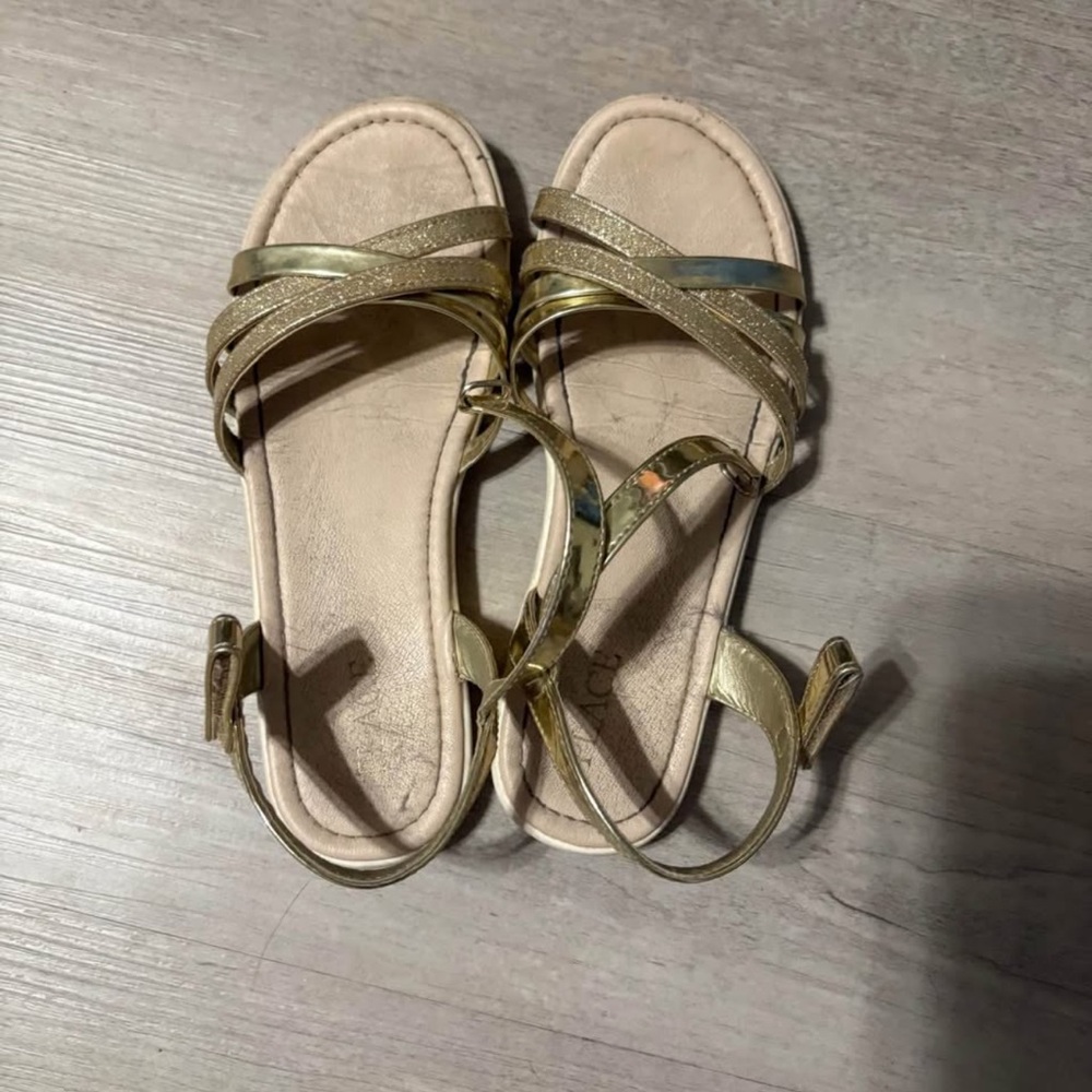 Gold Strappy Sandals